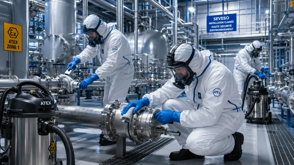 Les protocoles stricts de nettoyage industriel atex pour les sites classés SEVESO